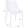 SAFAVIEH Outdoor Patio Furniture Collection – Leila White Dining Chair Set of 2, Fully Assembled Outdoor Chairs, Modern Lattice Design, Weather-Resistant Patio Seating (PAT4701C-SET2)(White)