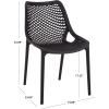 SAFAVIEH Outdoor Patio Furniture Collection – Leila White Dining Chair Set of 2, Fully Assembled Outdoor Chairs, Modern Lattice Design, Weather-Resistant Patio Seating (PAT4701C-SET2)(Black)