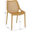 SAFAVIEH Outdoor Patio Furniture Collection – Leila White Dining Chair Set of 2, Fully Assembled Outdoor Chairs, Modern Lattice Design, Weather-Resistant Patio Seating (PAT4701C-SET2)(Yellow)