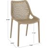 SAFAVIEH Outdoor Patio Furniture Collection – Leila White Dining Chair Set of 2, Fully Assembled Outdoor Chairs, Modern Lattice Design, Weather-Resistant Patio Seating (PAT4701C-SET2)(Beige)