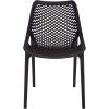 SAFAVIEH Outdoor Patio Furniture Collection – Leila White Dining Chair Set of 2, Fully Assembled Outdoor Chairs, Modern Lattice Design, Weather-Resistant Patio Seating (PAT4701C-SET2)(Black)