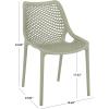 SAFAVIEH Outdoor Patio Furniture Collection – Leila White Dining Chair Set of 2, Fully Assembled Outdoor Chairs, Modern Lattice Design, Weather-Resistant Patio Seating (PAT4701C-SET2)(Green)