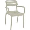 SAFAVIEH Outdoor Patio Furniture Collection – Sarah Green Stacking Dining Armchair Set of 2, Fully Assembled Outdoor Chairs, Modern Slatted Design, Weather-Resistant Patio Seating (PAT4703D-SET2)(Green)