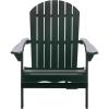 SAFAVIEH Outdoor – Eden Adirondack Chair – White Solid Wood – Weather Resistant – Ideal for Patio, Deck, Porch, Backyard, 17.5″ Seat Height (PAT6000E)(Green)