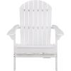 SAFAVIEH Outdoor – Eden Adirondack Chair – White Solid Wood – Weather Resistant – Ideal for Patio, Deck, Porch, Backyard, 17.5″ Seat Height (PAT6000E)(White)