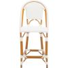 SAFAVIEH Outdoor Collection California White Bistro Woven Coastal 25-inch Counter Stool (Fully Assembled)(White)