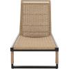 SAFAVIEH Outdoor Patio Furniture Collection – Arman Black Metal & Heather Tan Rope Chaise Lounge Chair, 6 Reclining Positions, No Cushion (PAT7548A)(Black/Heather Tan)
