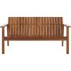 SAFAVIEH Outdoor Patio Furniture Collection – Fallon Natural Solid Wood Bench, Modern Slatted Design, Sturdy & Stylish Seating for Patio, Garden, or Balcony (PAT7334A)(Natural)