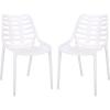 SAFAVIEH Outdoor Patio Furniture Collection – Fufa Beige Dining Chair Set of 2, Fully Assembled Outdoor Chairs, Modern Open-Back Design, Weather-Resistant Patio Seating (PAT4700B-SET2)(White)