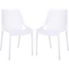 SAFAVIEH Outdoor Patio Furniture Collection – Leila White Dining Chair Set of 2, Fully Assembled Outdoor Chairs, Modern Lattice Design, Weather-Resistant Patio Seating (PAT4701C-SET2)(White)