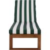 SAFAVIEH Outdoor Patio Furniture Collection – Sophie Natural Brown Solid Wood Chaise Lounge Chair, Adjustable Reclining, Hunter Green Stripe Cushion (PAT7101H)(Natural/Hunter Green Stripe)