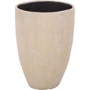 SAFAVIEH Outdoor – Cana Pedestal Planter Pot with Drainage – Beige Cement & Bamboo – Weather Resistant – Ideal for Patio, Garden, Backyard, 15.4″ Wx 15.4″ D x 21.3″ H (PAT1406B)(Beige)