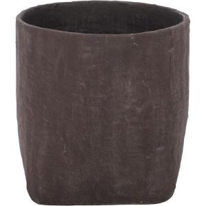 SAFAVIEH Outdoor – Cana Square Planter Pot with Drainage – Beige Cement & Bamboo – Weather Resistant – Ideal for Patio, Garden, Backyard, 15.7″ Wx 15.7″ D x 15.7″ H (PAT1408B)(Brown)