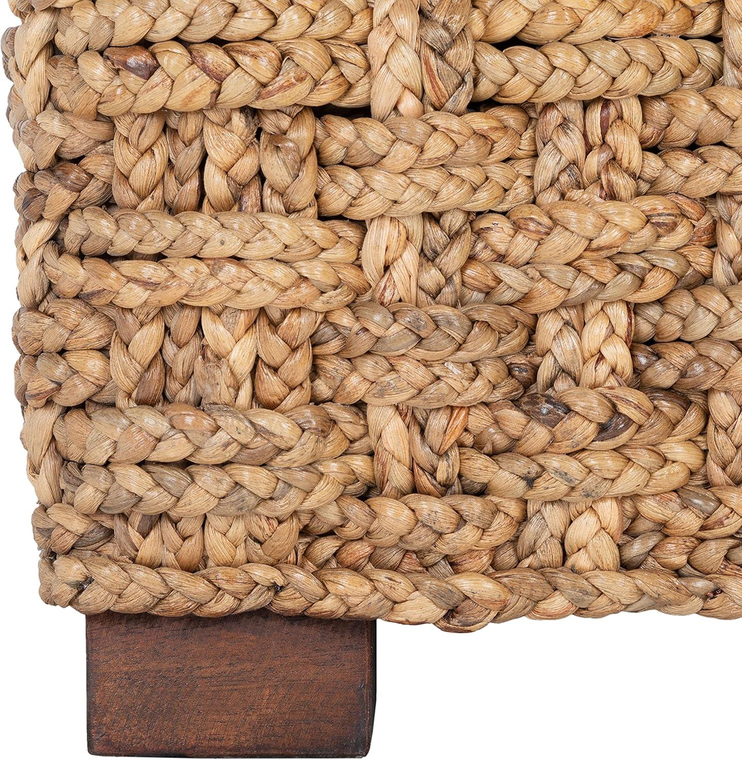 image:imageSAFAVIEH Couture Home Collection Gregory NaturalBeige Cushion Water Hyacinth Accent Chair Fully Assembled