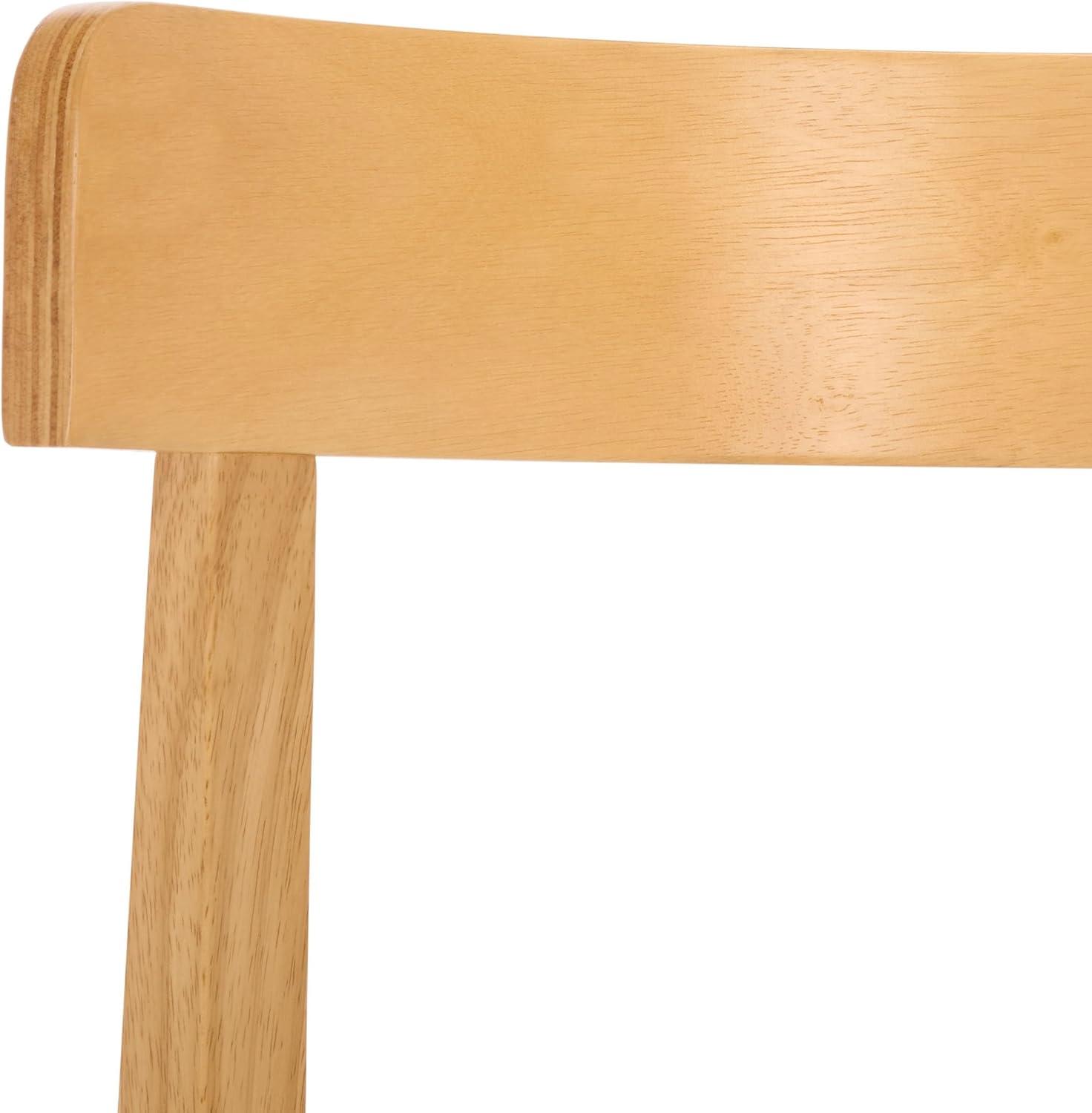 image:imageSAFAVIEH Furniture Anselm Dining Chair Set of 2 White amp Light Blonde Solid Wood Modern Upholstered Chair Fully Assembled Ideal for Dining Room Kitchen 19 Seat Height DCH8810CSET2WhiteLight Blonde