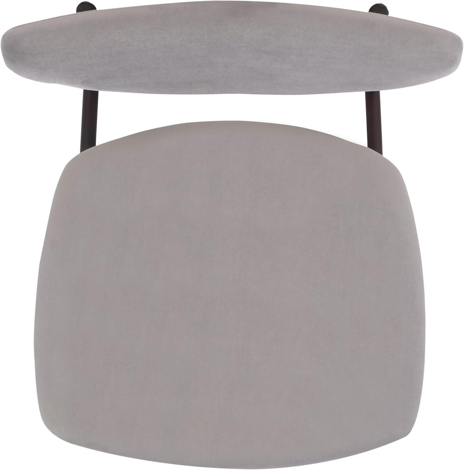 image:imageSAFAVIEH Furniture Botan Dining Chair Set of 2 Black Solid Wood amp Grey Upholstered Seat Modern Curved Back Ideal for Dining Room Kitchen 18 Seat Height DCH3601ASET2BlackGrey