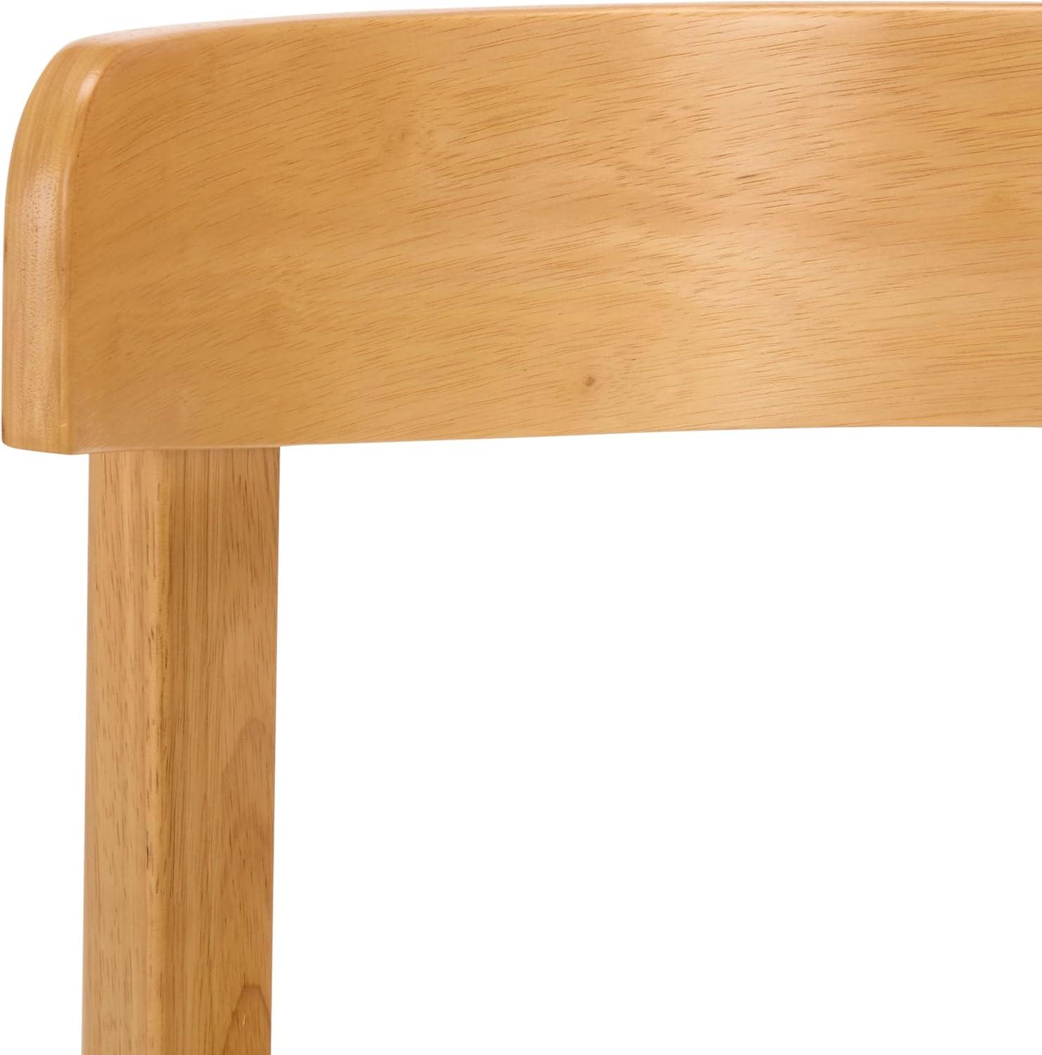 image:imageSAFAVIEH Furniture Calixto Dining Chair Set of 2 Black Solid Wood Round Seat Modern Chair Fully Assembled Ideal for Dining Room Kitchen 19 Seat Height DCH8809BSET2Light Blonde