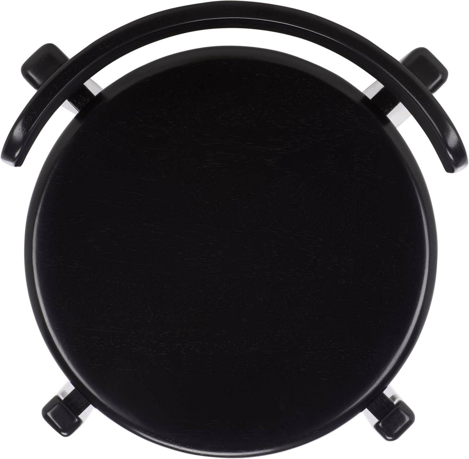image:imageSAFAVIEH Furniture Calixto Dining Chair Set of 2 Black Solid Wood Round Seat Modern Chair Fully Assembled Ideal for Dining Room Kitchen 19 Seat Height DCH8809BSET2Black