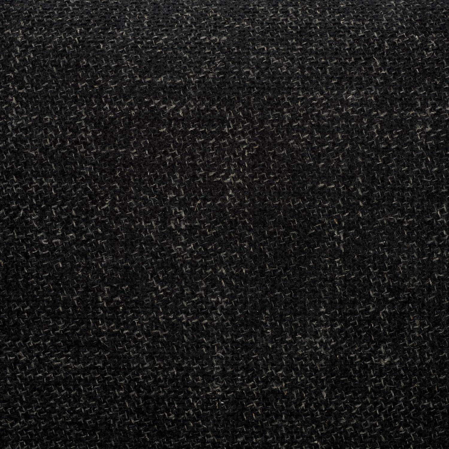image:imageSAFAVIEH Furniture Lahela Barrel Back Accent Chair Black Upholstered Fabric Fully Assembled Ideal for Living Room Bedroom Dining Space 183 Seat Height ACH3402BBlack