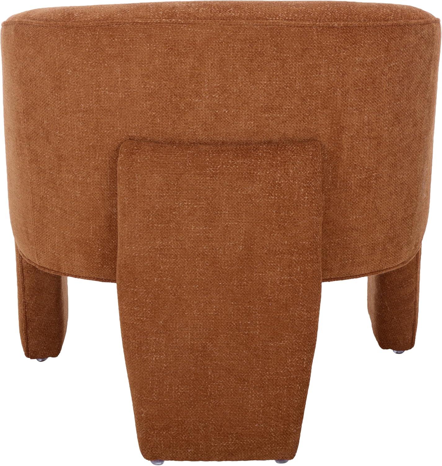 image:imageSAFAVIEH Furniture Lahela Barrel Back Accent Chair Black Upholstered Fabric Fully Assembled Ideal for Living Room Bedroom Dining Space 183 Seat Height ACH3402BTerracotta