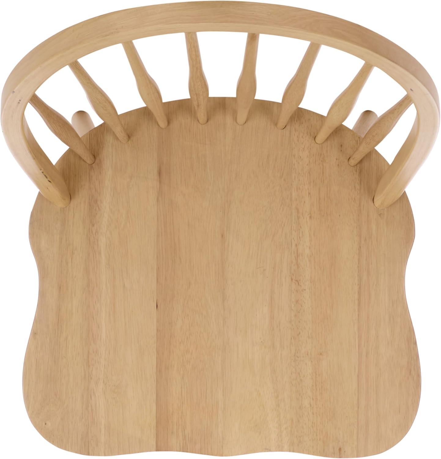 image:imageSAFAVIEH Furniture Wendall Chair Set of 2 Natural Solid Wood Windsor Style High Back Spindle Chair Ideal for Dining Room Kitchen 18 Seat Height DCH8509BSET2Natural