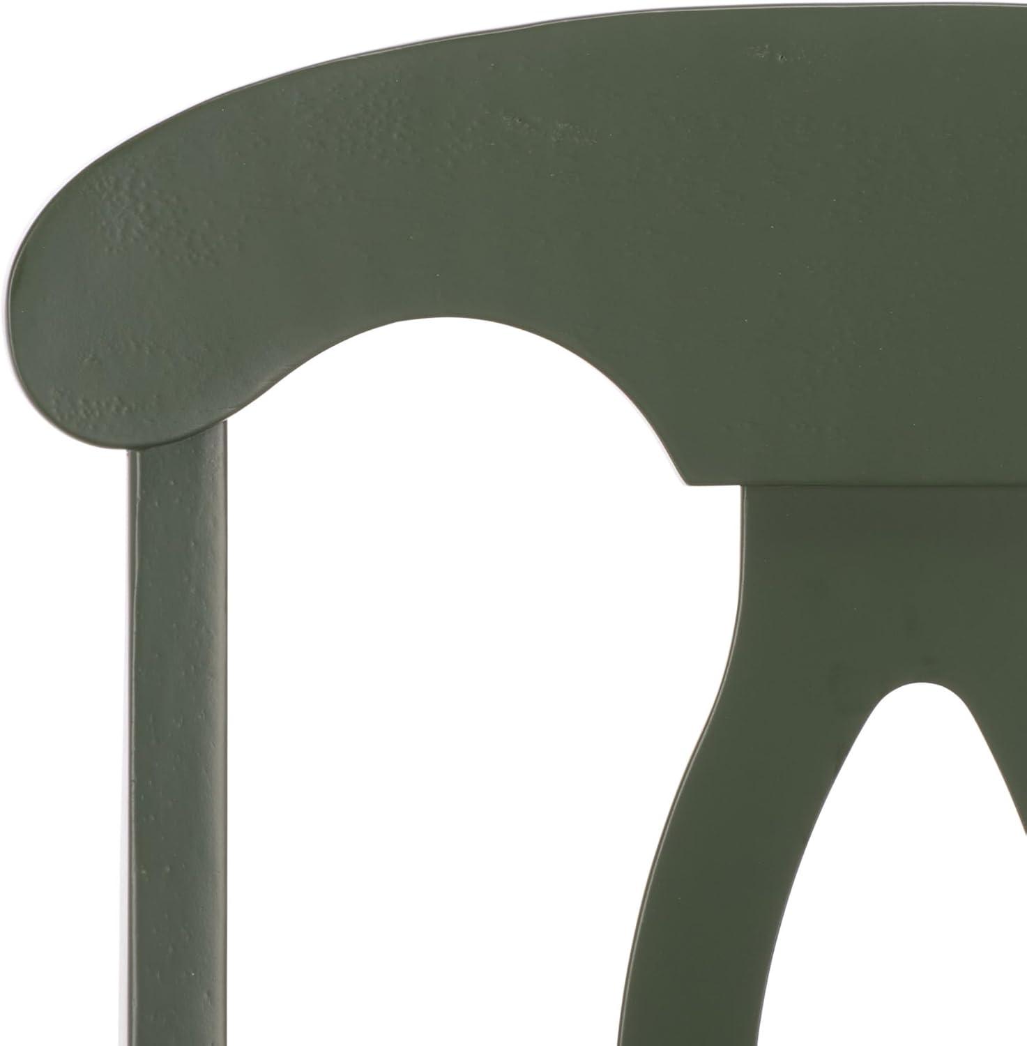 image:imageSAFAVIEH Home Collection Hannelore Solid Wood Dining Arm Chair Dark Oak Finish Classic Transitional Seating Design DCH6907ADark Green