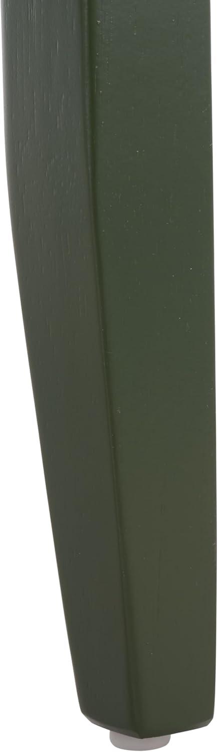 image:imageSAFAVIEH Home Collection Hannelore Solid Wood Dining Arm Chair Dark Oak Finish Classic Transitional Seating Design DCH6907ADark Green