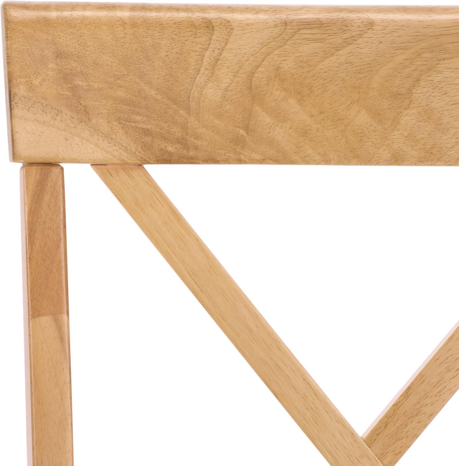 image:imageSAFAVIEH Home Collection Ksenia XBack Dining Side Chair Solid Wood Black Finish Farmhouse Classic DCH6902ELight Oak