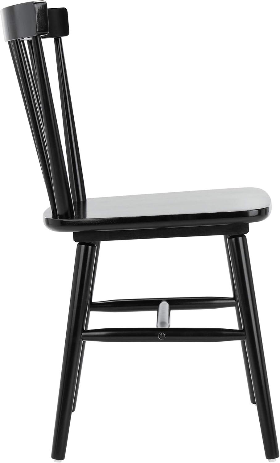 image:imageSAFAVIEH Home Collection Winona Set of 2 Honey Windsor Farmhouse Dining Chairs Spindle Back Wood Chairs Classic Casual Seating DCH8500KSET2Black