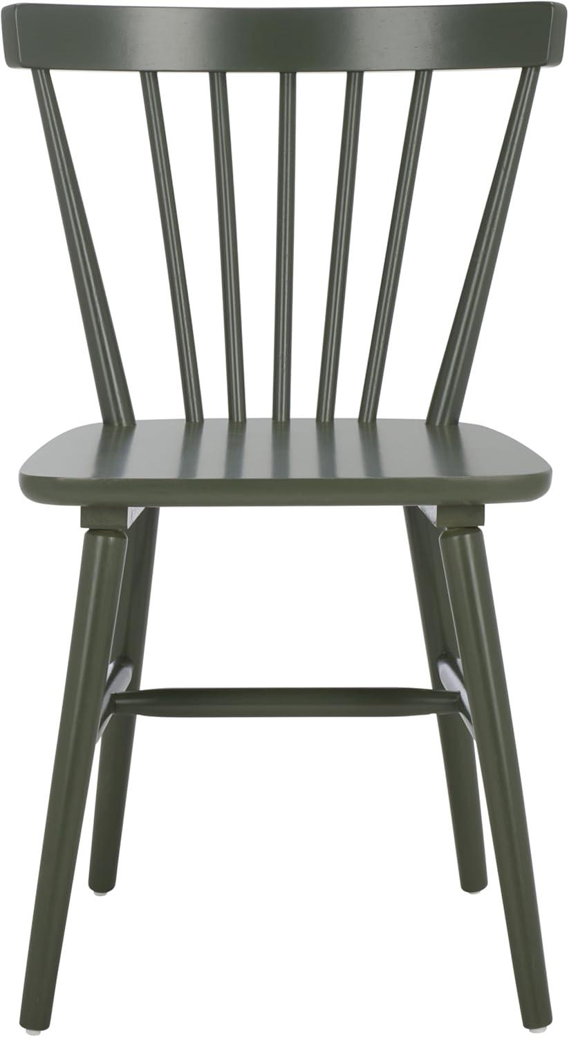 image:imageSAFAVIEH Home Collection Winona Set of 2 Honey Windsor Farmhouse Dining Chairs Spindle Back Wood Chairs Classic Casual Seating DCH8500KSET2Dusty Green
