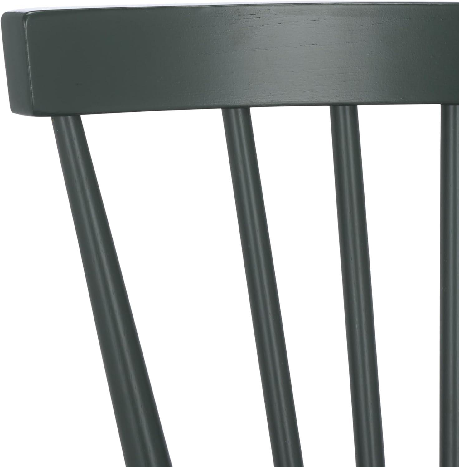 image:imageSAFAVIEH Home Collection Winona Set of 2 Honey Windsor Farmhouse Dining Chairs Spindle Back Wood Chairs Classic Casual Seating DCH8500KSET2Garden Green