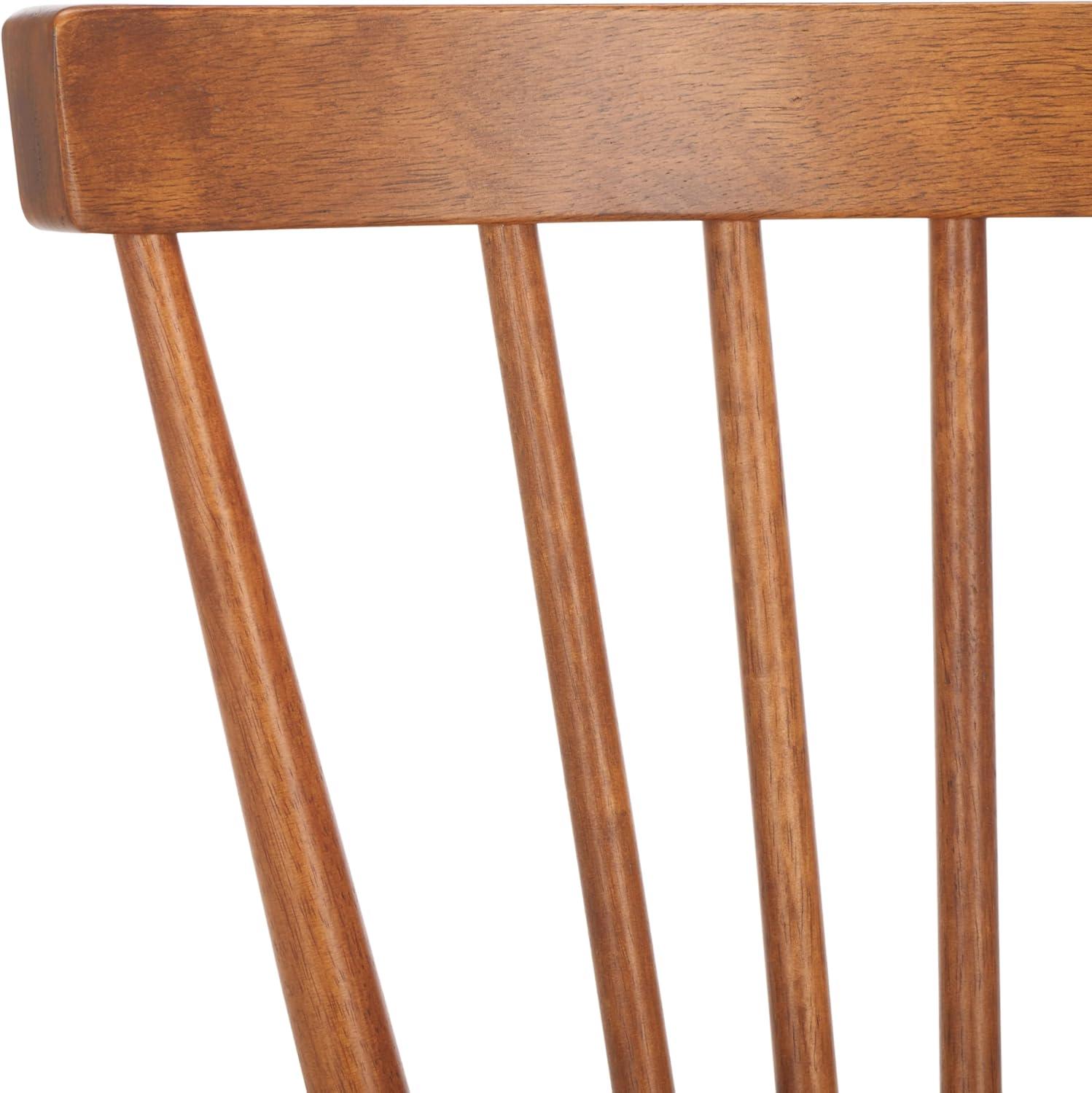 image:imageSAFAVIEH Home Collection Winona Set of 2 Honey Windsor Farmhouse Dining Chairs Spindle Back Wood Chairs Classic Casual Seating DCH8500KSET2Honey