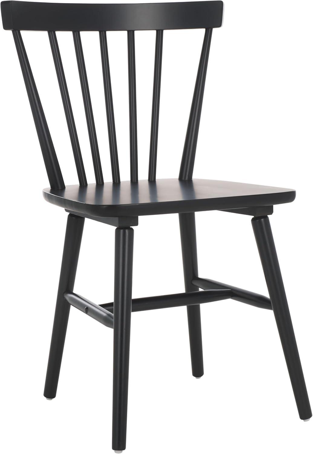 image:imageSAFAVIEH Home Collection Winona Set of 2 Honey Windsor Farmhouse Dining Chairs Spindle Back Wood Chairs Classic Casual Seating DCH8500KSET2Matte Black