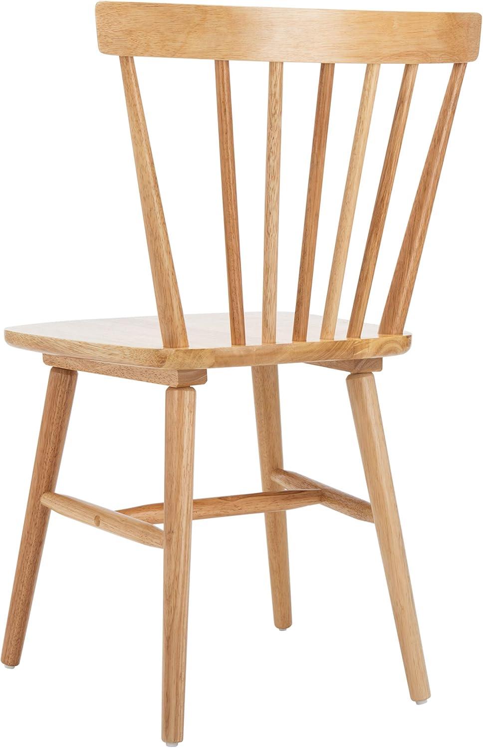 image:imageSAFAVIEH Home Collection Winona Set of 2 Honey Windsor Farmhouse Dining Chairs Spindle Back Wood Chairs Classic Casual Seating DCH8500KSET2Natural