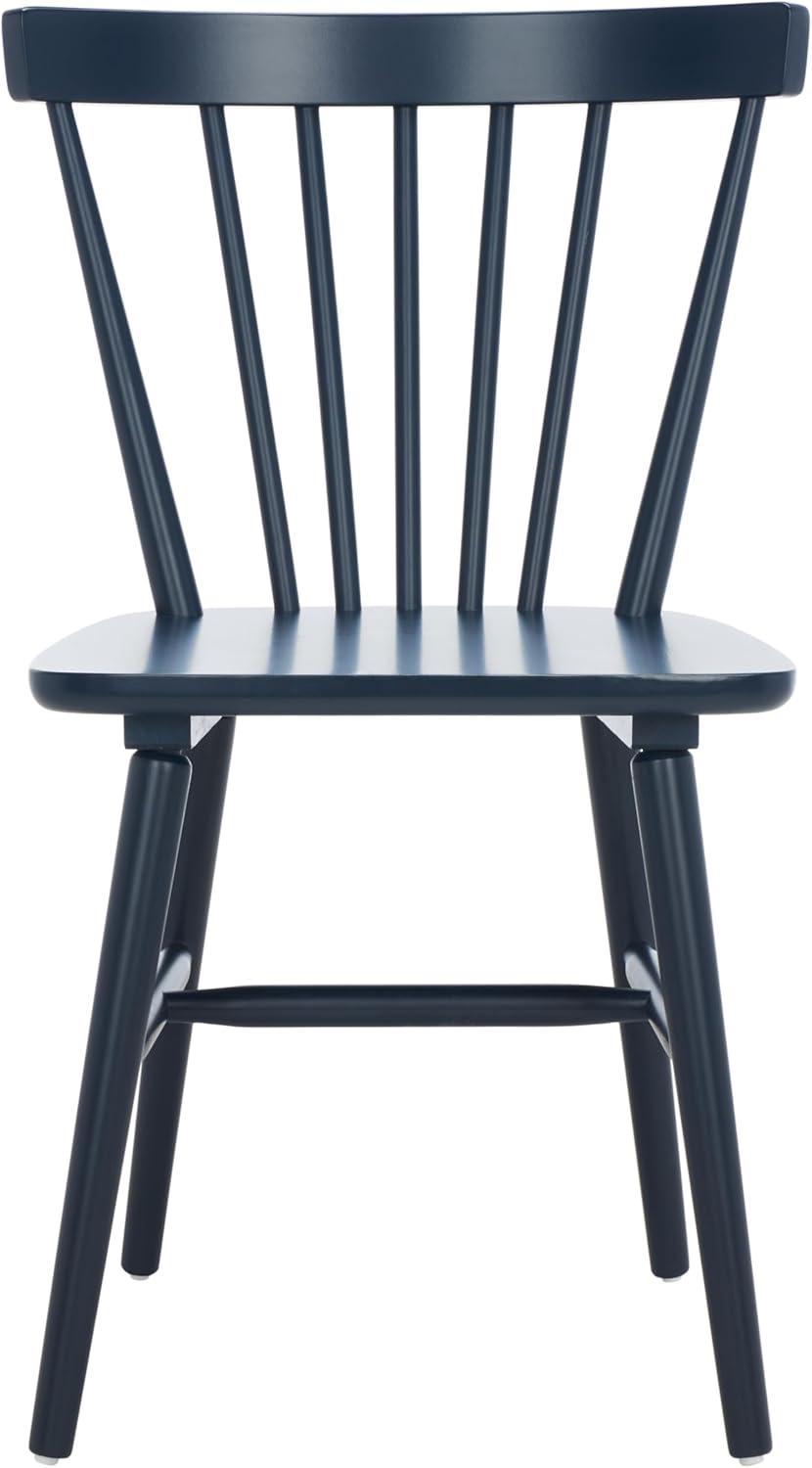image:imageSAFAVIEH Home Collection Winona Set of 2 Honey Windsor Farmhouse Dining Chairs Spindle Back Wood Chairs Classic Casual Seating DCH8500KSET2Navy