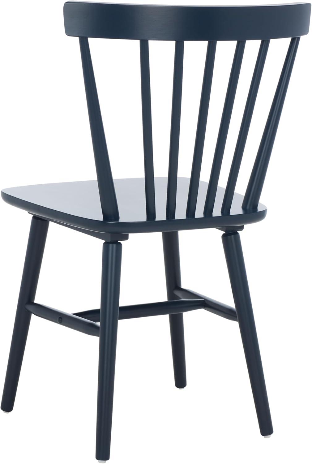 image:imageSAFAVIEH Home Collection Winona Set of 2 Honey Windsor Farmhouse Dining Chairs Spindle Back Wood Chairs Classic Casual Seating DCH8500KSET2Navy