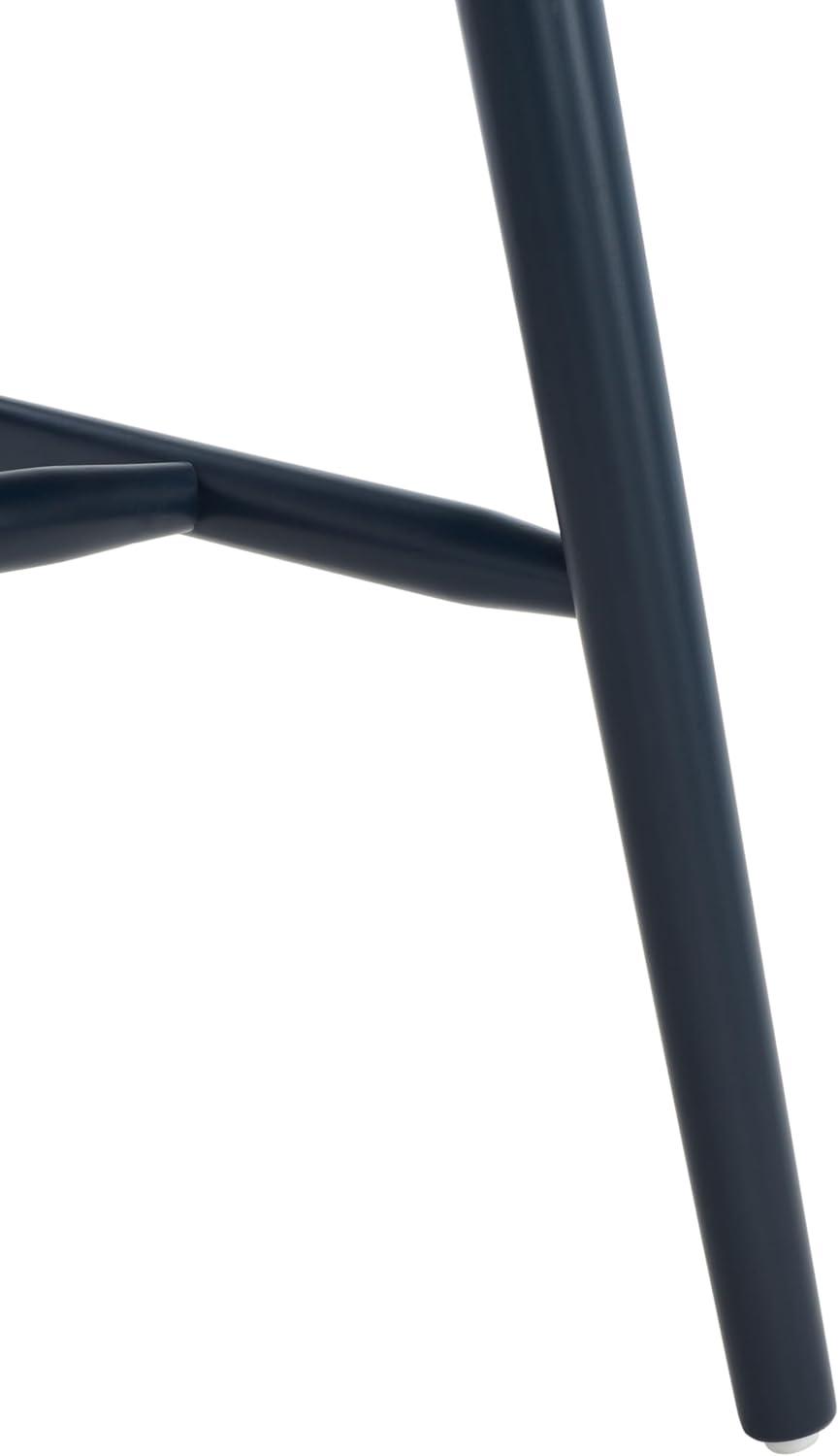 image:imageSAFAVIEH Home Collection Winona Set of 2 Honey Windsor Farmhouse Dining Chairs Spindle Back Wood Chairs Classic Casual Seating DCH8500KSET2Navy