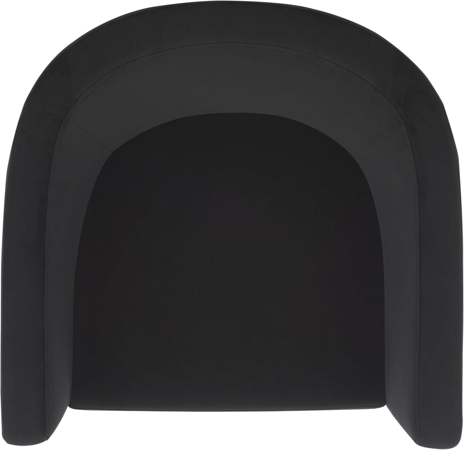 image:imageSAFAVIEH Home Collection Eydis Modern Light Grey Velvet Barrel Back Accent Chair Fully AssembledBlack