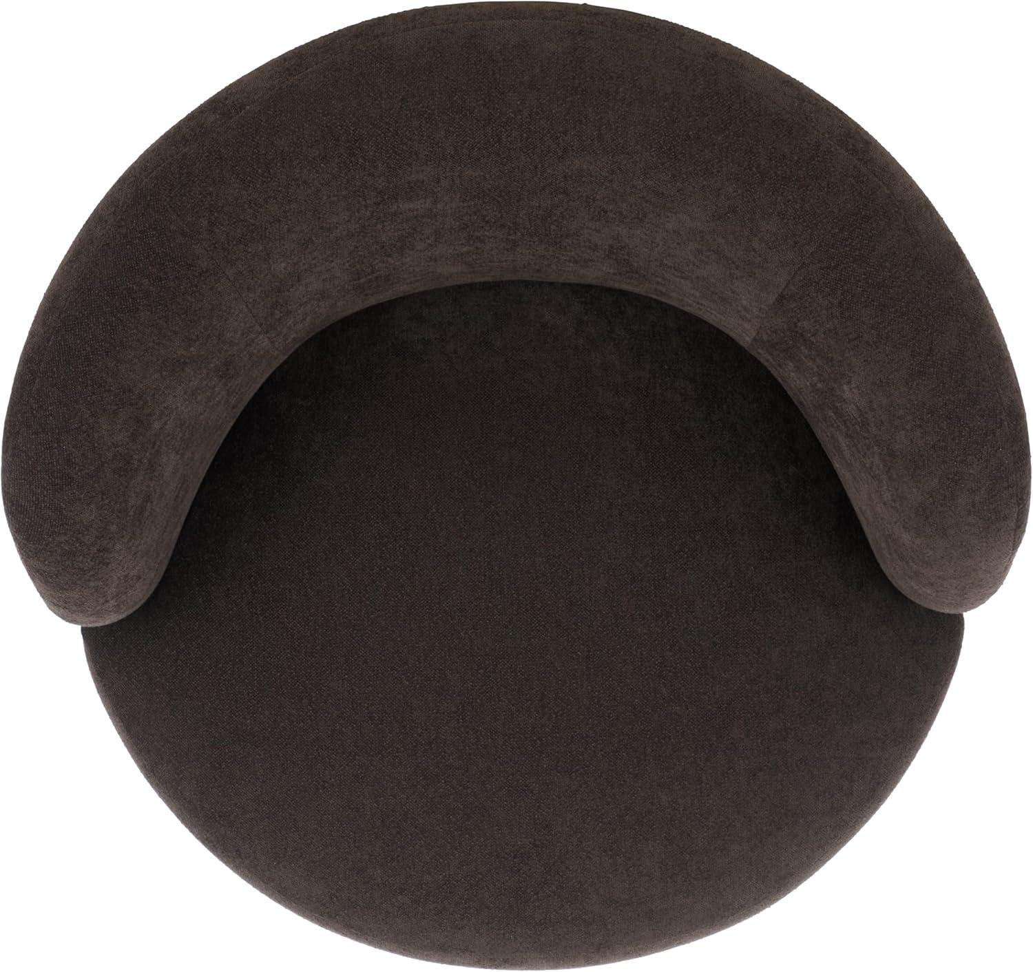 image:imageSAFAVIEH Home Collection Hayls Brown Linen Swivel Accent Chair Fully AssembledBrown