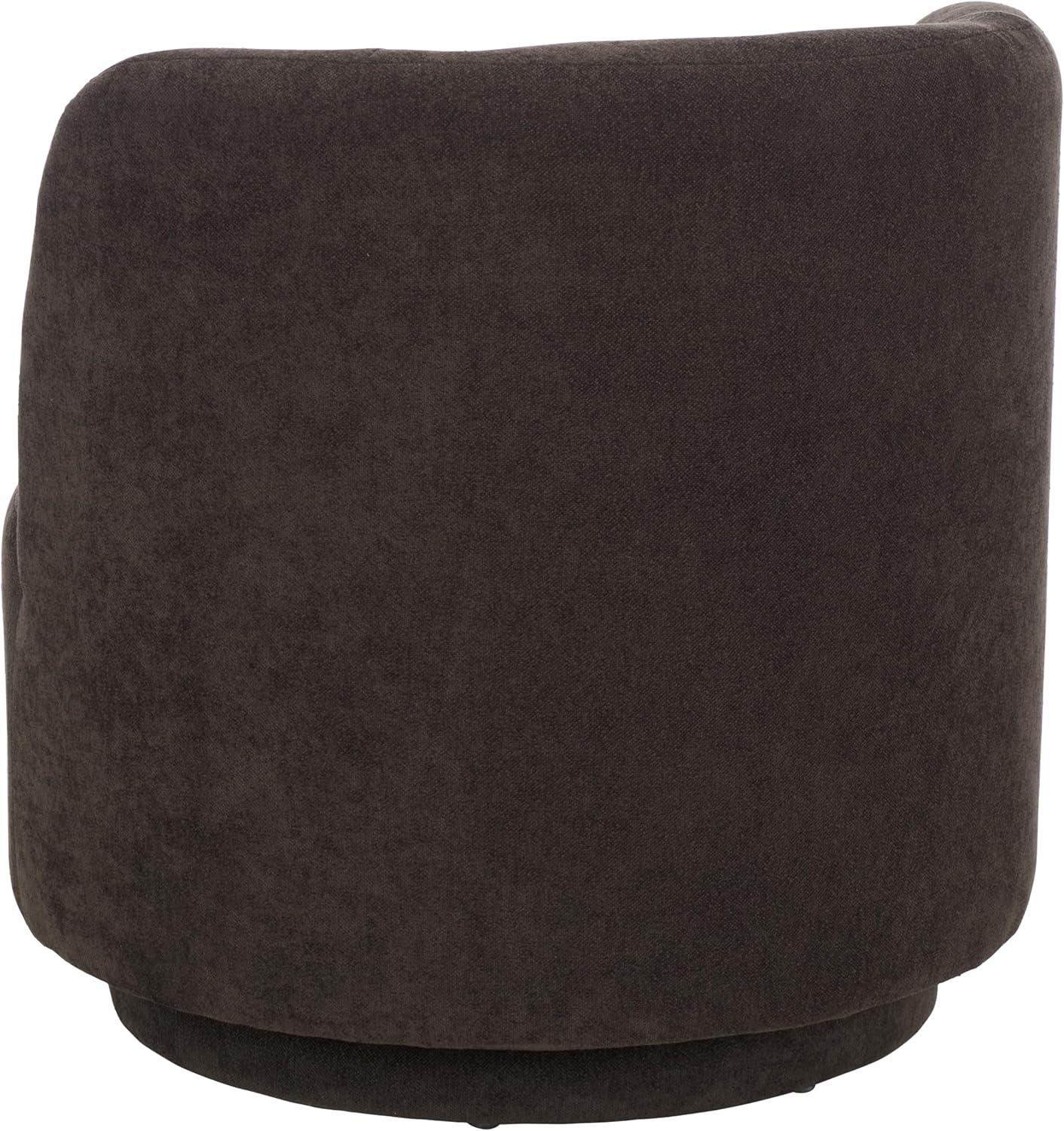 image:imageSAFAVIEH Home Collection Hayls Brown Linen Swivel Accent Chair Fully AssembledBrown
