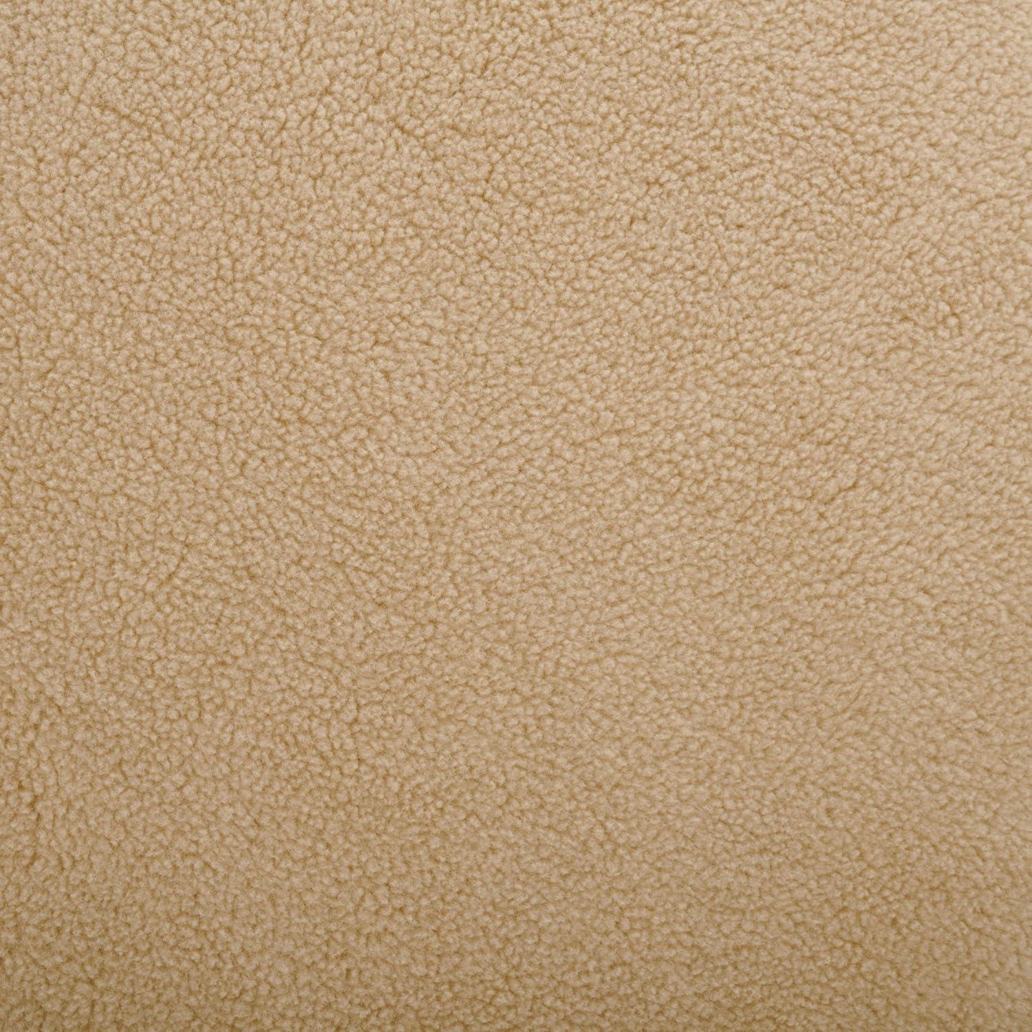 image:imageSAFAVIEH Home Collection JoJo Beige Faux Shearling Round Seat Upholstered Accent Chair Fully AssembledBeige