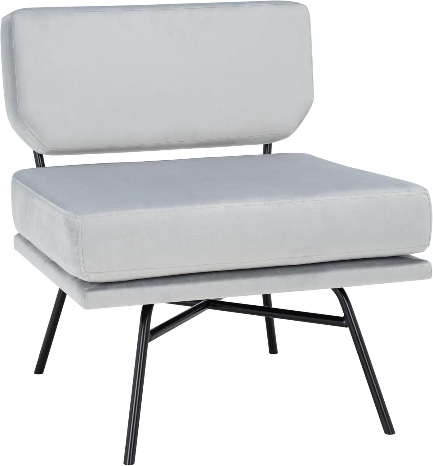 image:imageSAFAVIEH Home Collection Kermit Modern Malachite Green VelvetMatte Black Living Room Dining Room Bedroom Office Foyer Accent ChairGrey VelvetMatte Black