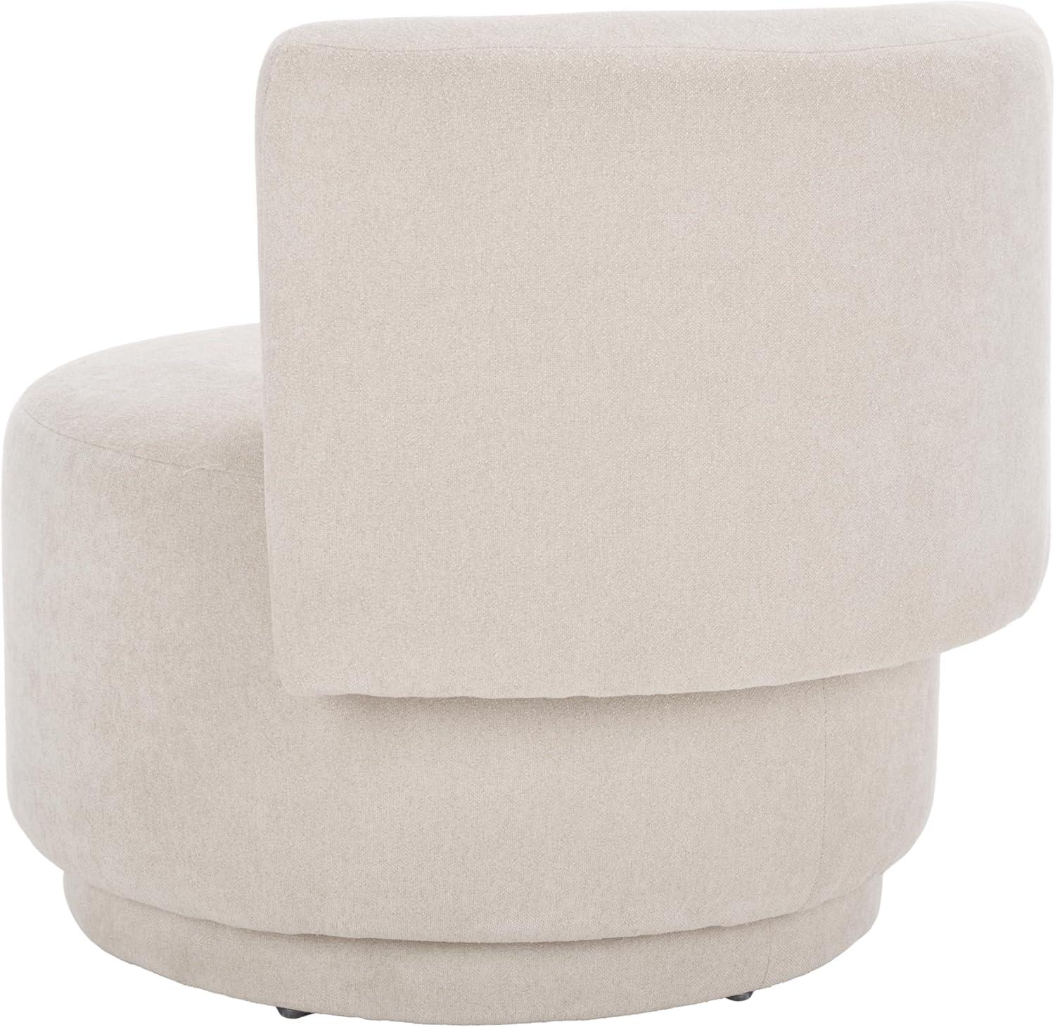 image:imageSAFAVIEH Home Collection Rhyt Beige Linen Accent Chair Fully AssembledBeige