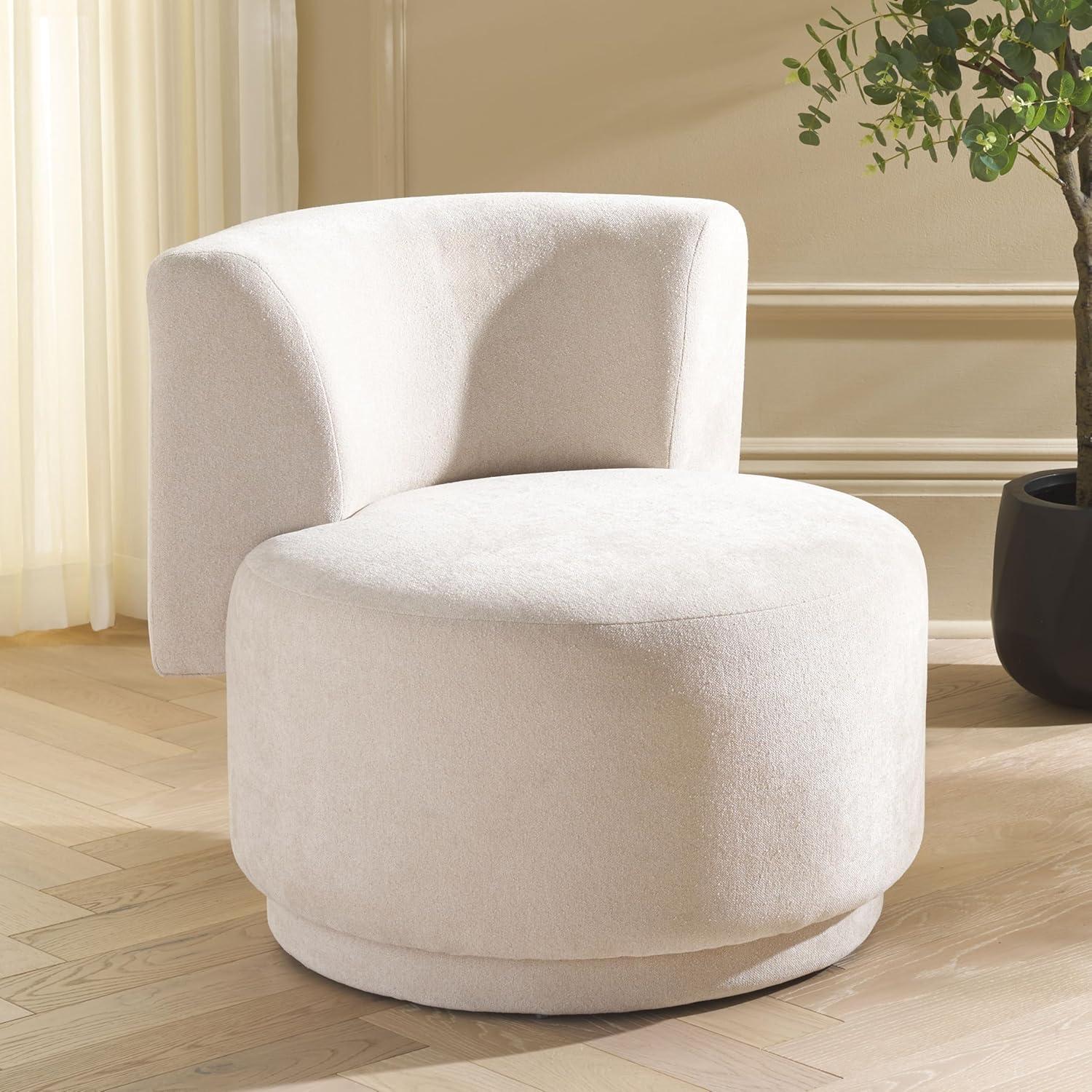 image:imageSAFAVIEH Home Collection Rhyt Beige Linen Accent Chair Fully AssembledBeige