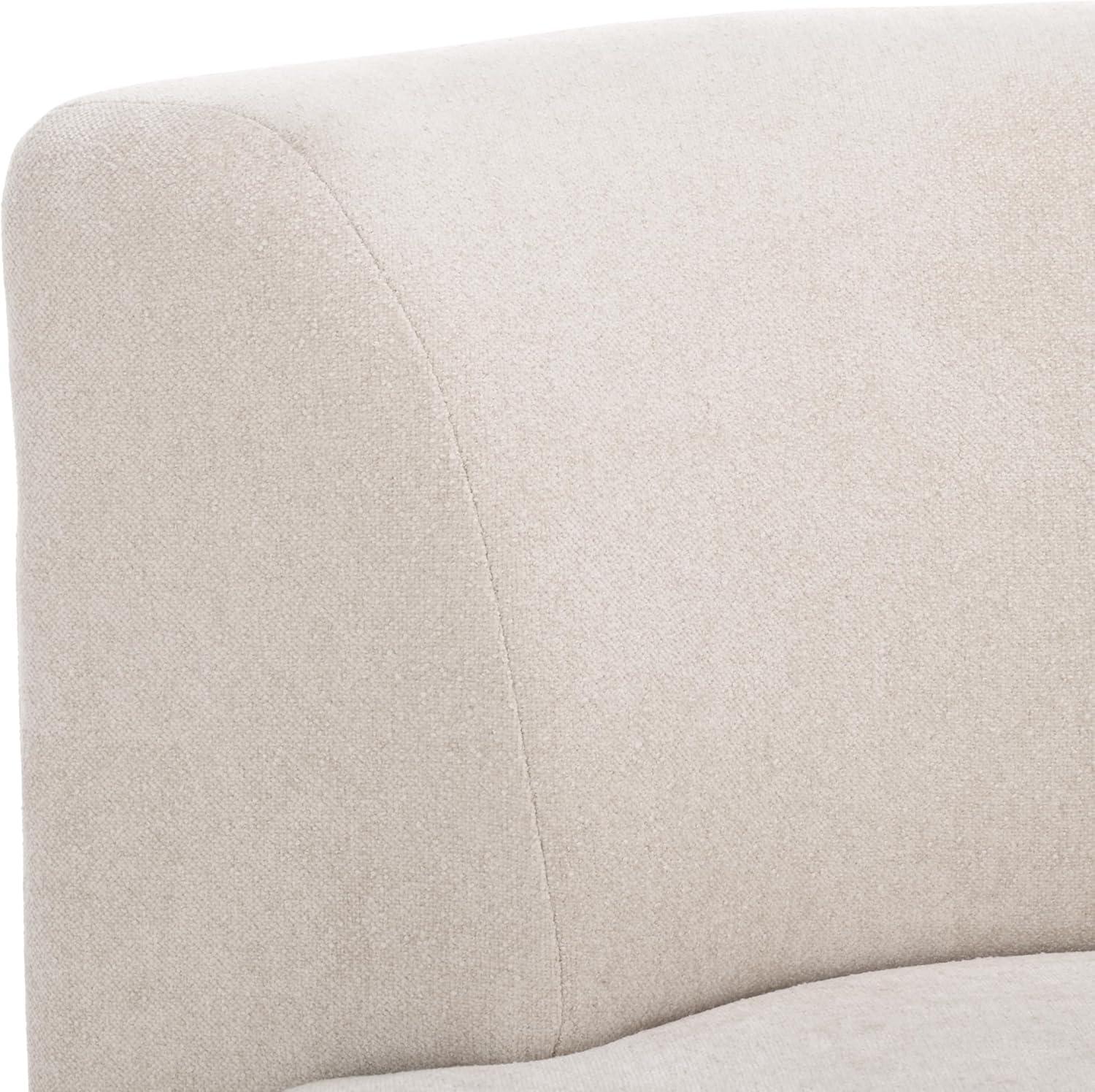 image:imageSAFAVIEH Home Collection Rhyt Beige Linen Accent Chair Fully AssembledBeige