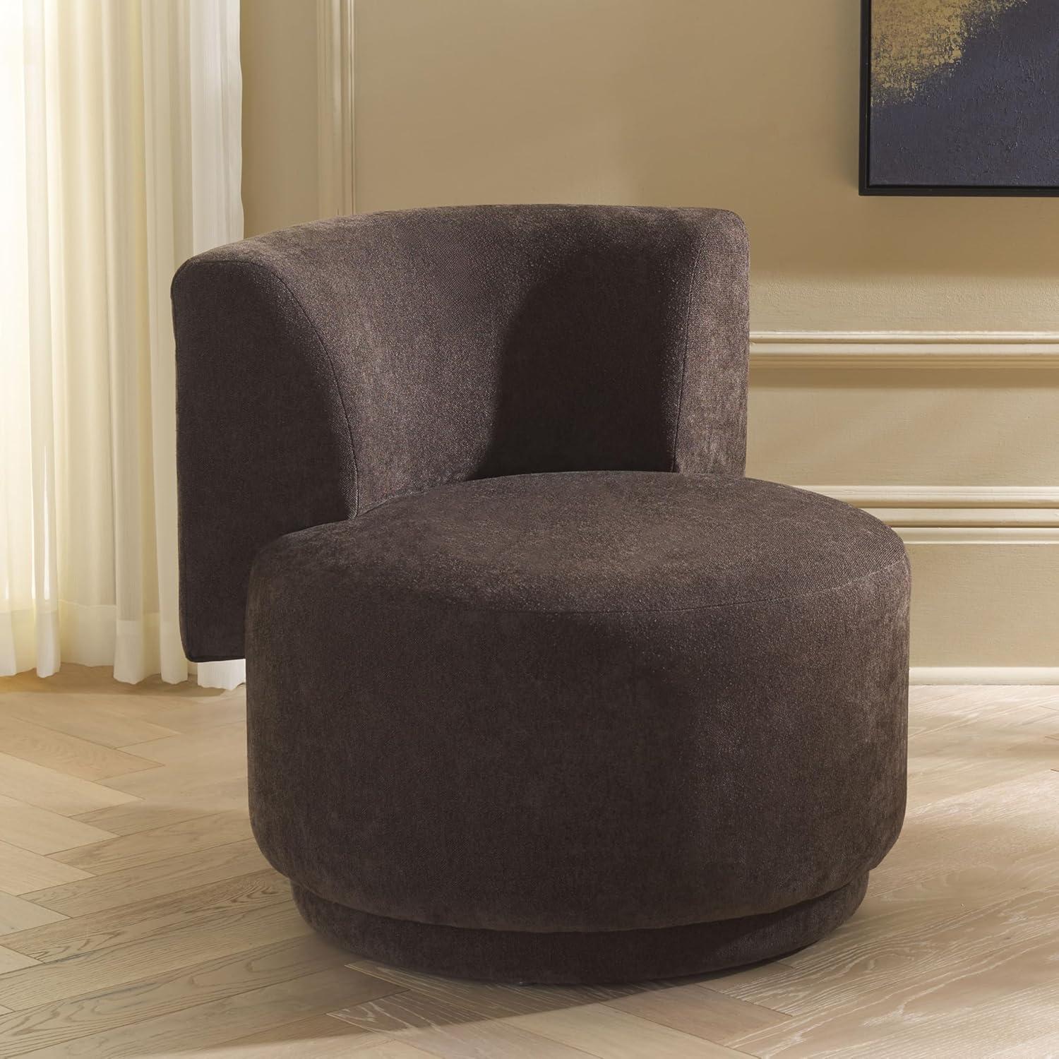 image:imageSAFAVIEH Home Collection Rhyt Beige Linen Accent Chair Fully AssembledBrown