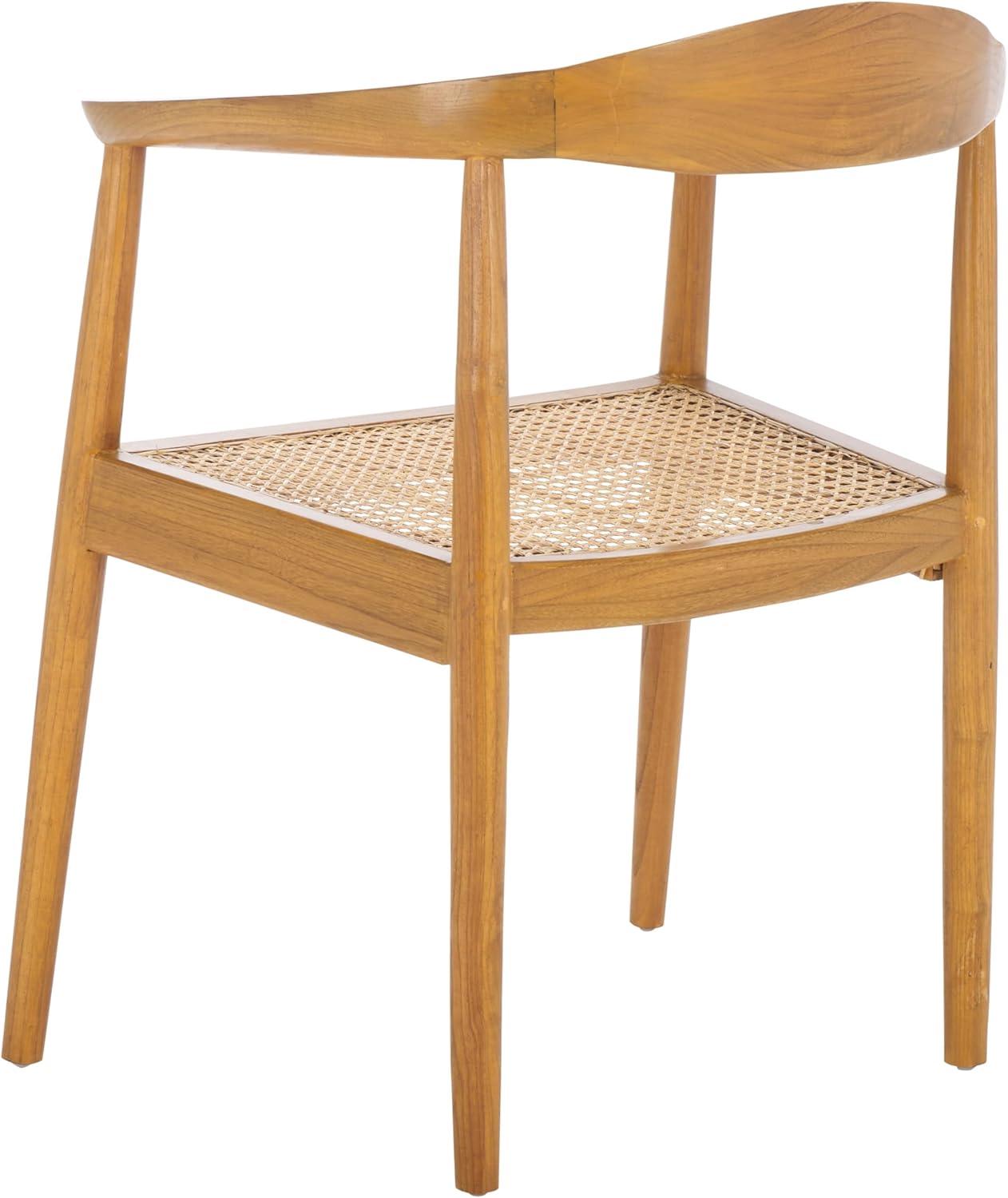 image:imageSAFAVIEH Home Collection Savina Black amp Natural Solid Wood Open Webbing Accent Chair Fully AssembledNaturalNatural
