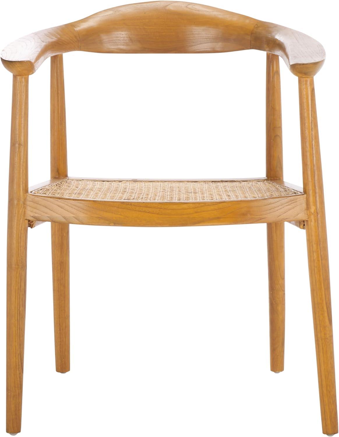 image:imageSAFAVIEH Home Collection Savina Black amp Natural Solid Wood Open Webbing Accent Chair Fully AssembledNaturalNatural