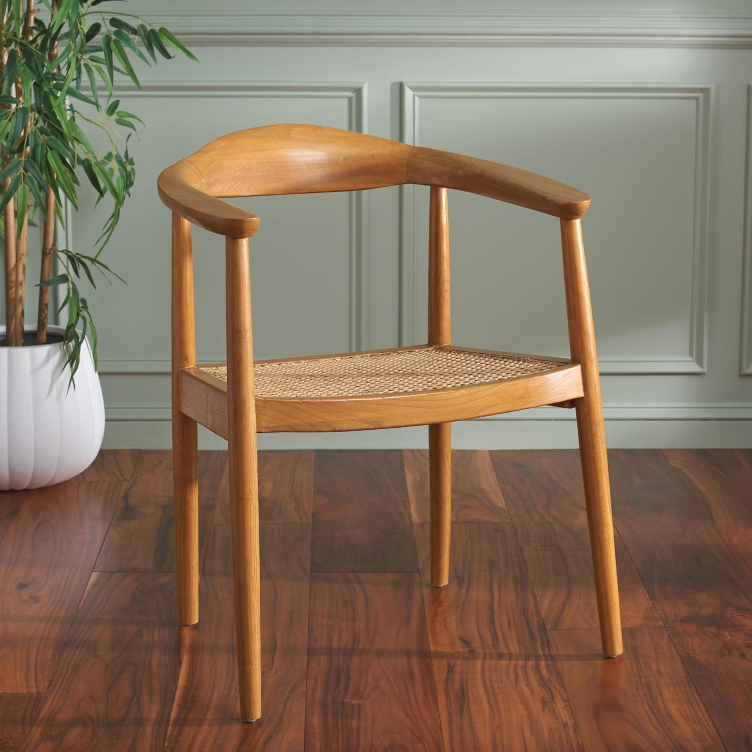 image:imageSAFAVIEH Home Collection Savina Black amp Natural Solid Wood Open Webbing Accent Chair Fully AssembledNaturalNatural