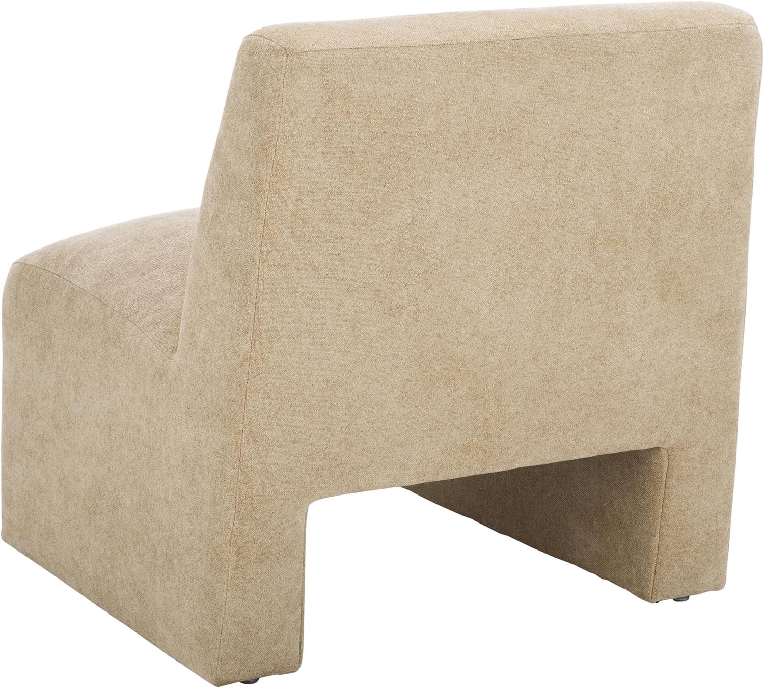 image:imageSAFAVIEH Home Collection Swip MidCentury Modern Sand Linen Accent Chair Fully AssembledSand